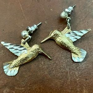 Vintage hummingbird earrings